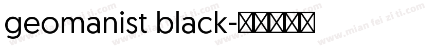 geomanist black字体转换